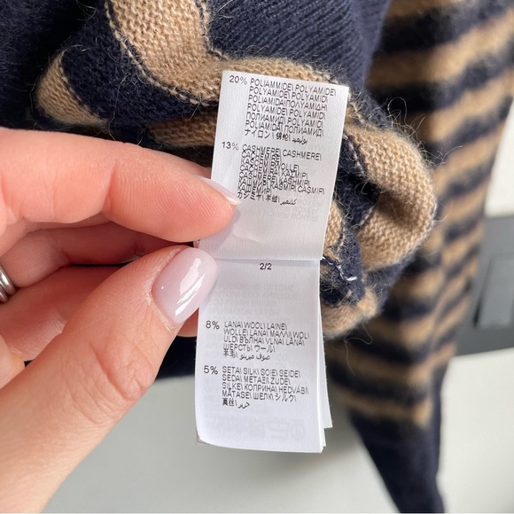 Brunello Cucinelli Striped Mohair, Virgin Wool and Cashmere Sweater with Monili - Picture 16 of 16